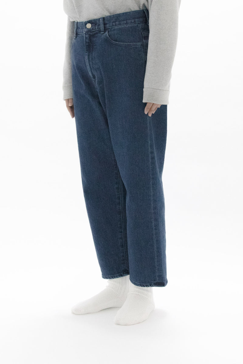 Used Blue Denim Trousers Wide
