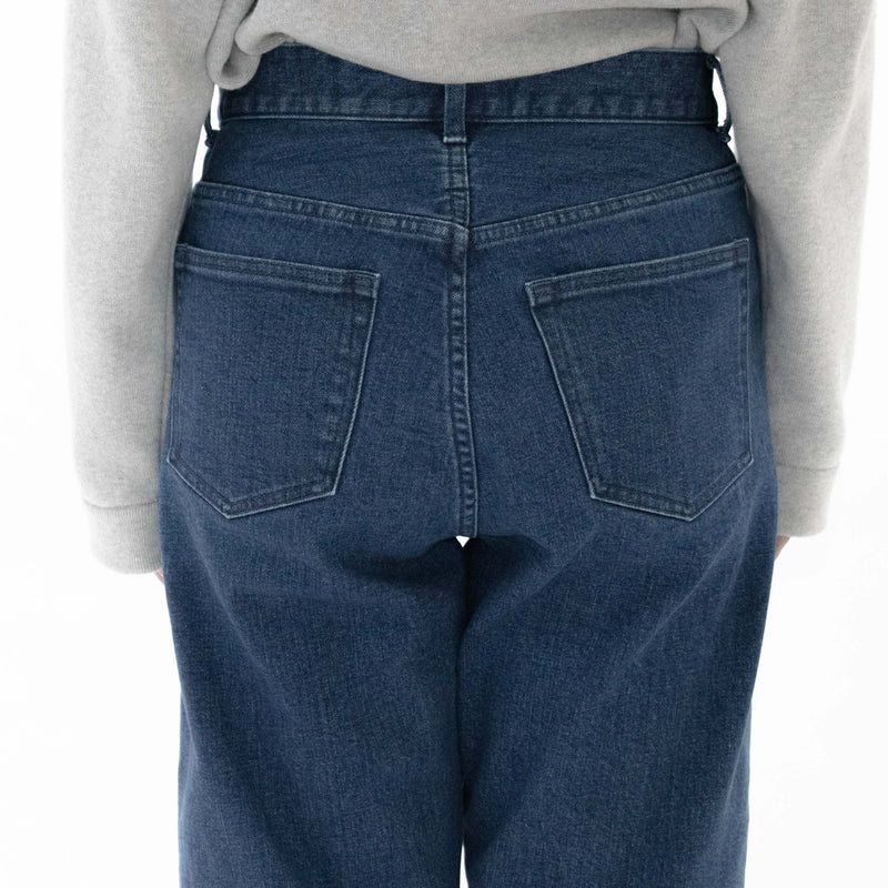 Used Blue Denim Trousers Wide