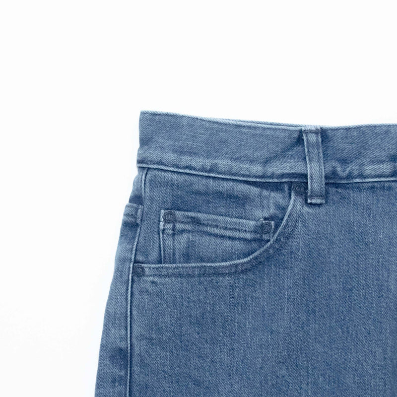 Used Blue Denim Trousers Wide