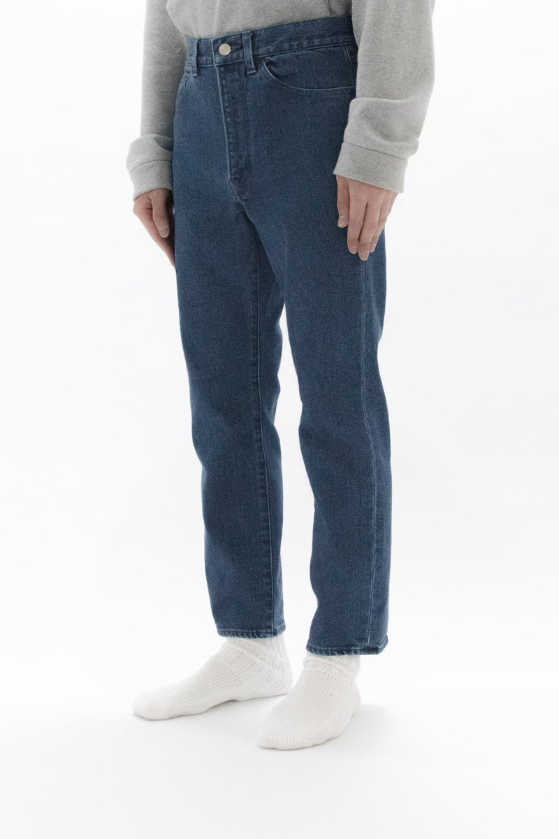 Used Blue Denim Trousers