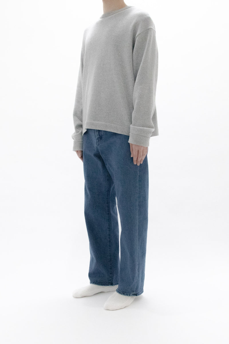 Used Blue Denim Trousers Wide