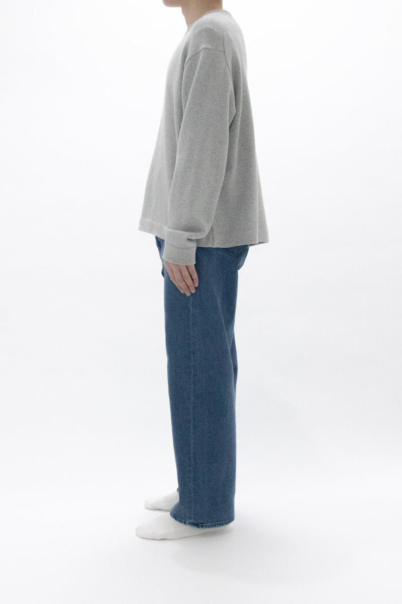 Used Blue Denim Trousers Wide
