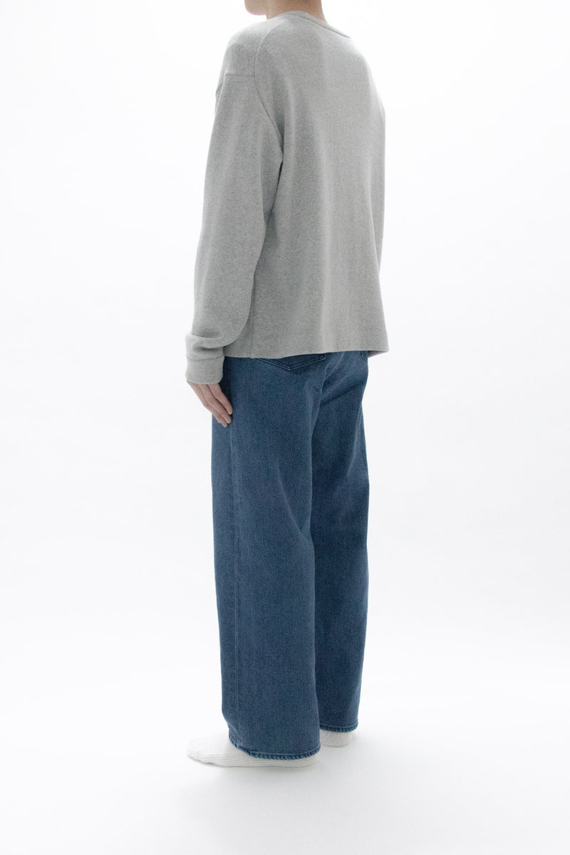 Used Blue Denim Trousers Wide