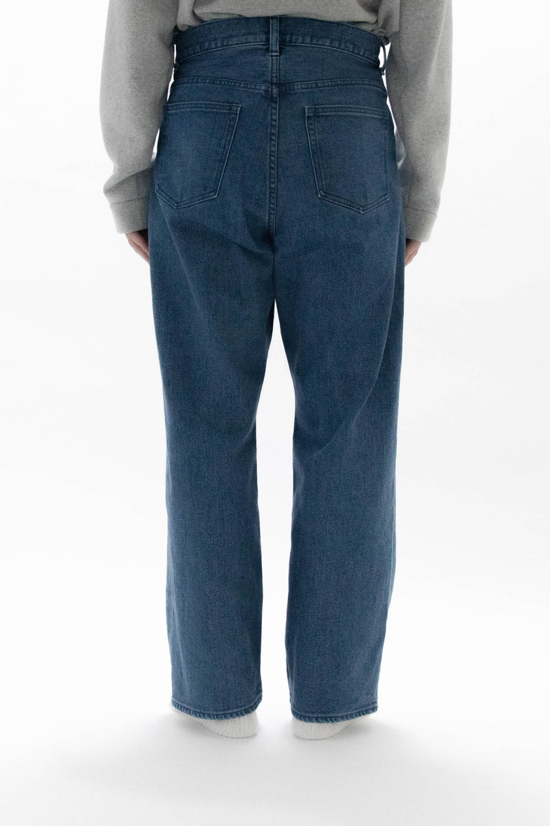 Used Blue Denim Trousers Wide