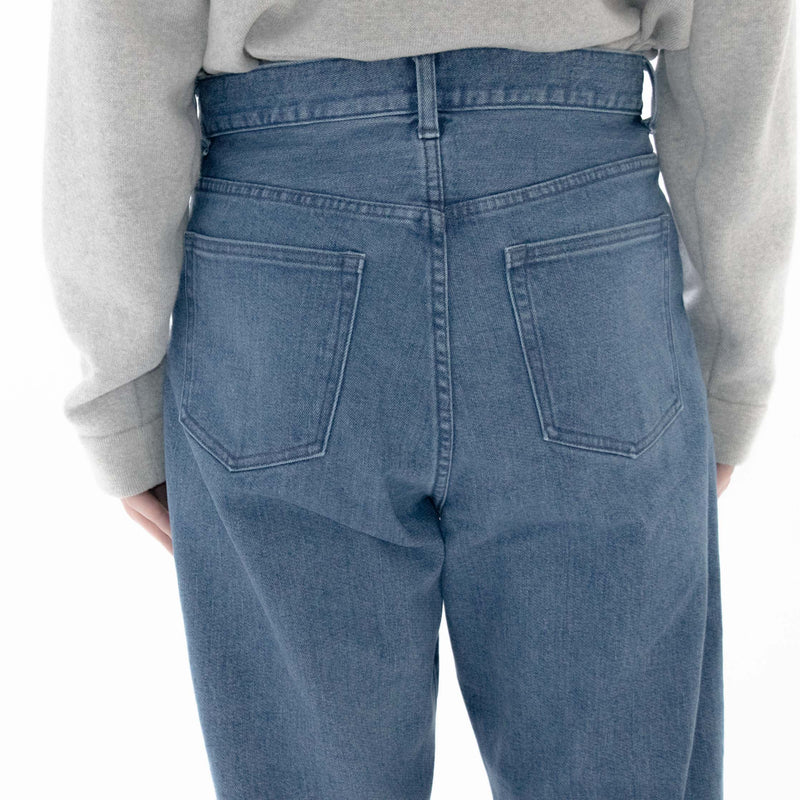 Used Blue Denim Trousers Wide