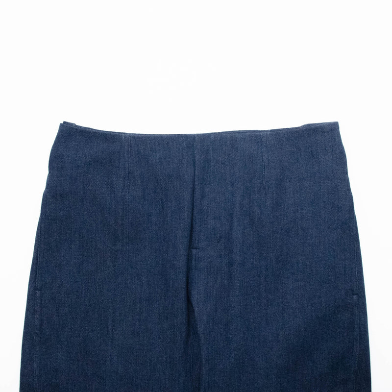 Used Blue Denim Beltless Trousers