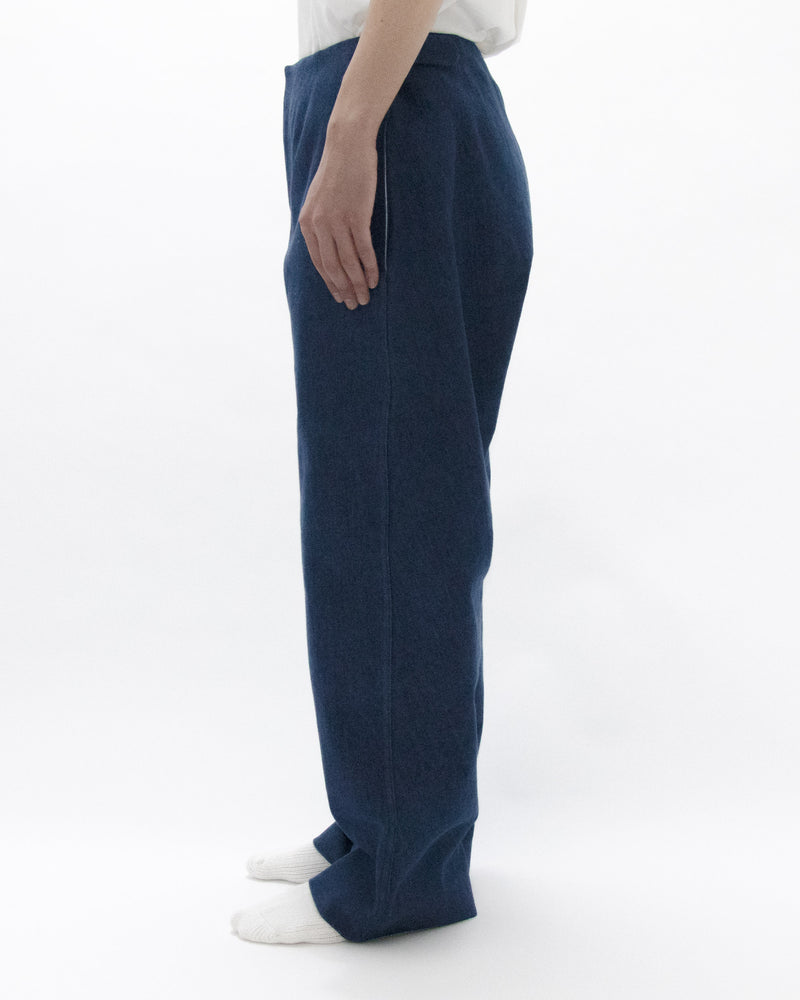 Used Blue Denim Beltless Trousers