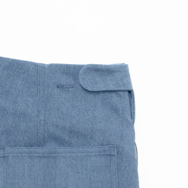 Used Blue Denim Beltless Trousers