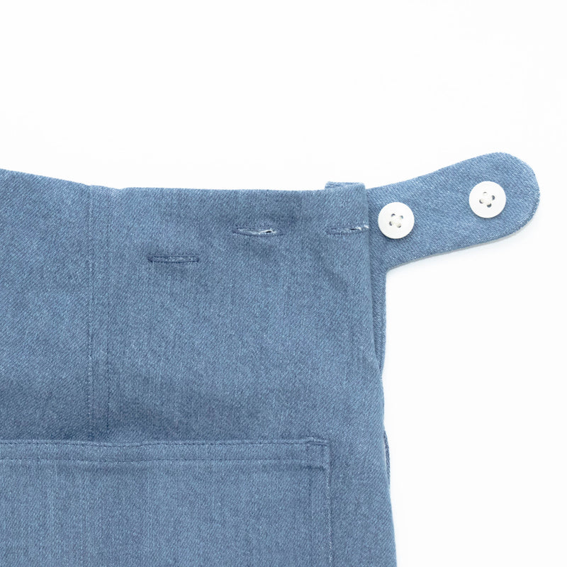 Used Blue Denim Beltless Trousers