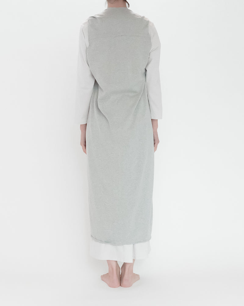 Recycle Cotton Knit V-Cut Dress Sleeveless