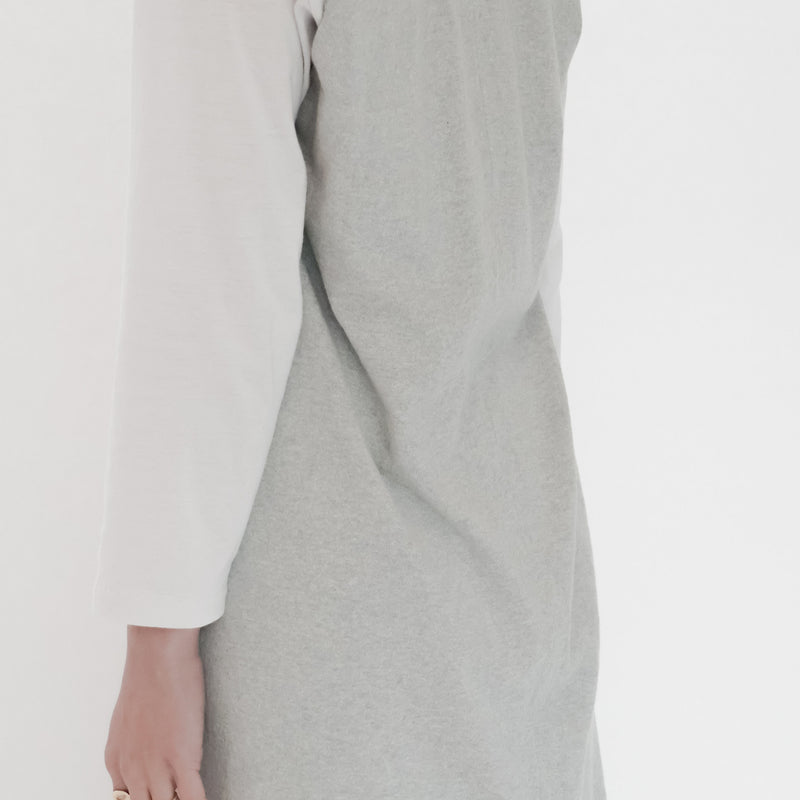 Recycle Cotton Knit V-Cut Dress Sleeveless