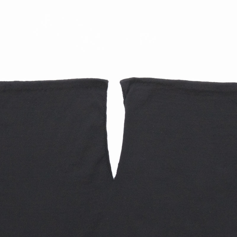 Recycle Cotton Knit V-Cut Jumpsuit Short Sleeve