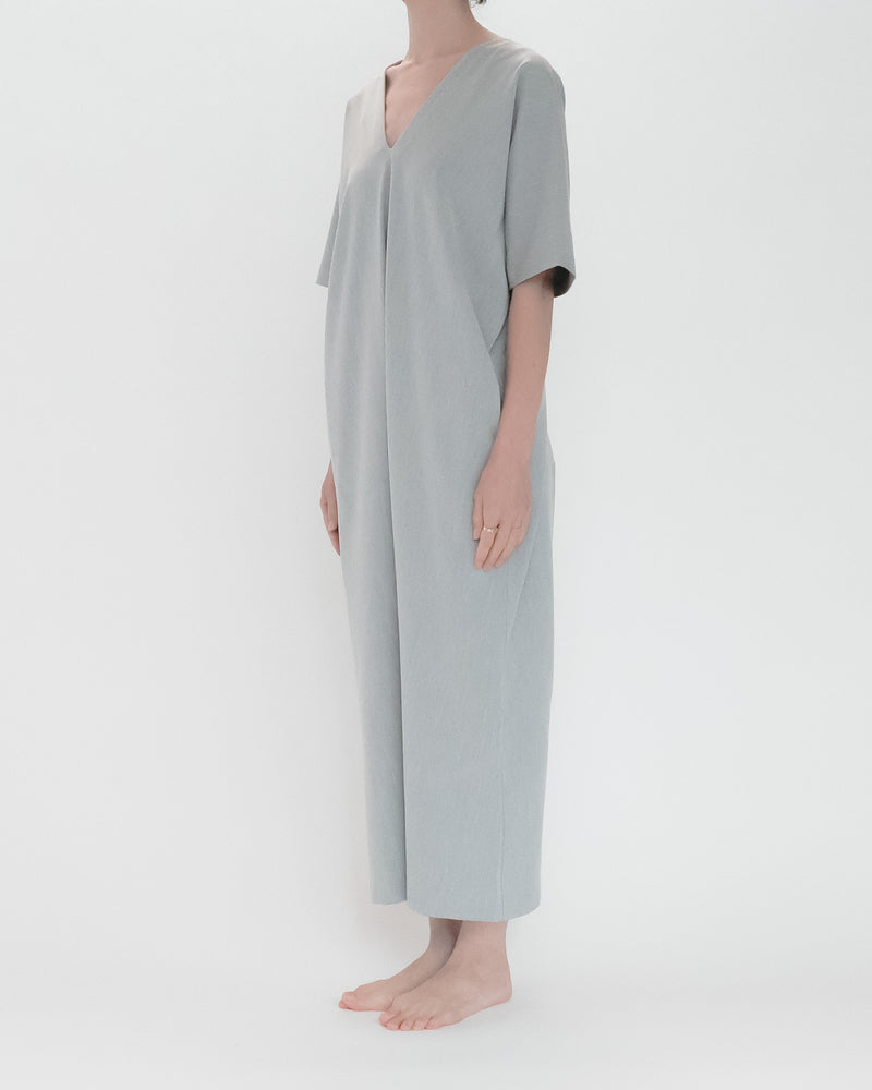 2Way V-Cut Jumpsuit Short Sleeve