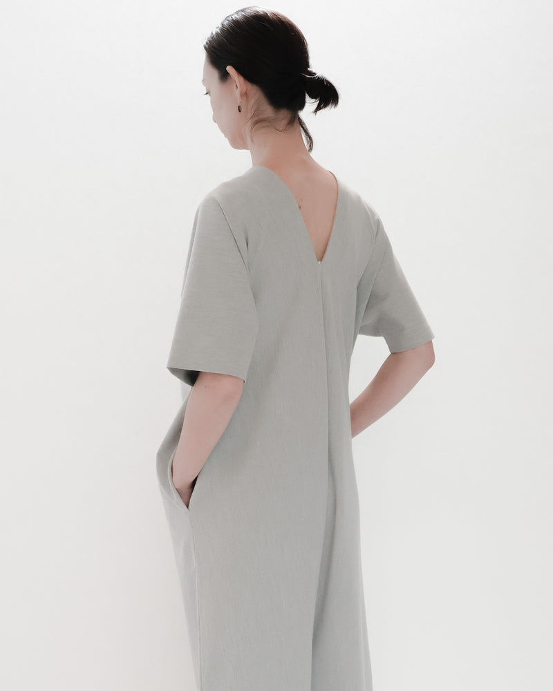 2Way V-Cut Jumpsuit Short Sleeve