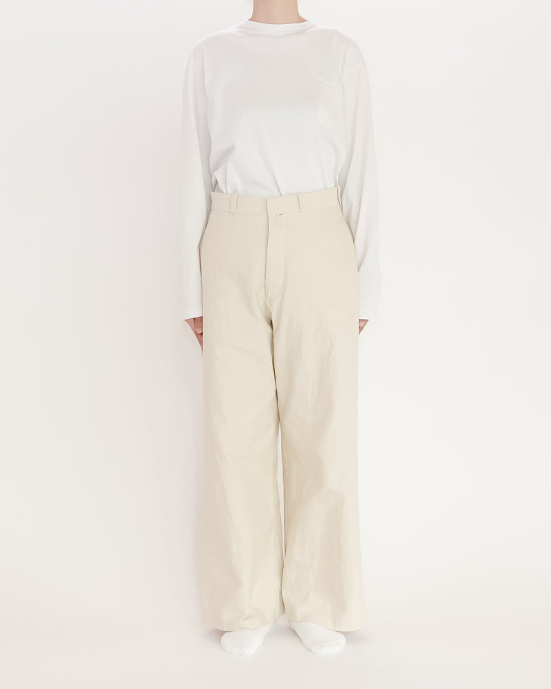 Chino Cloth Trousers Wide
