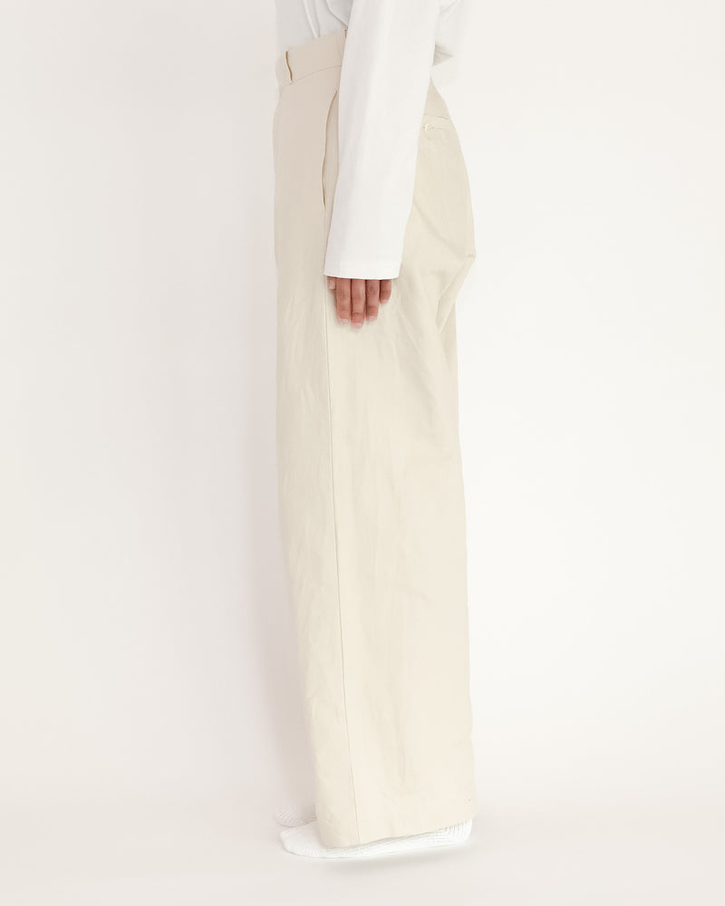 Chino Cloth Trousers Wide