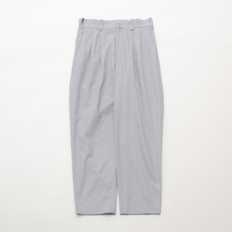 Chino Cloth Trousers Two Tuck Tapered