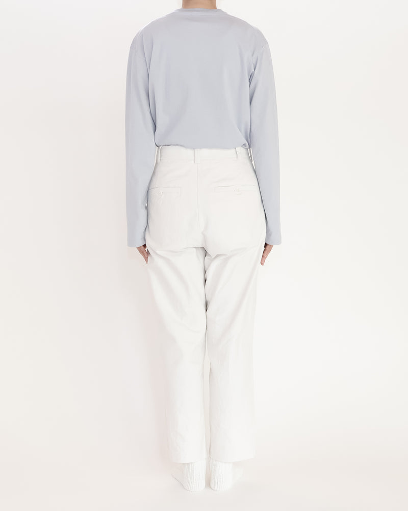 Chino Cloth Trousers Two Tuck Tapered