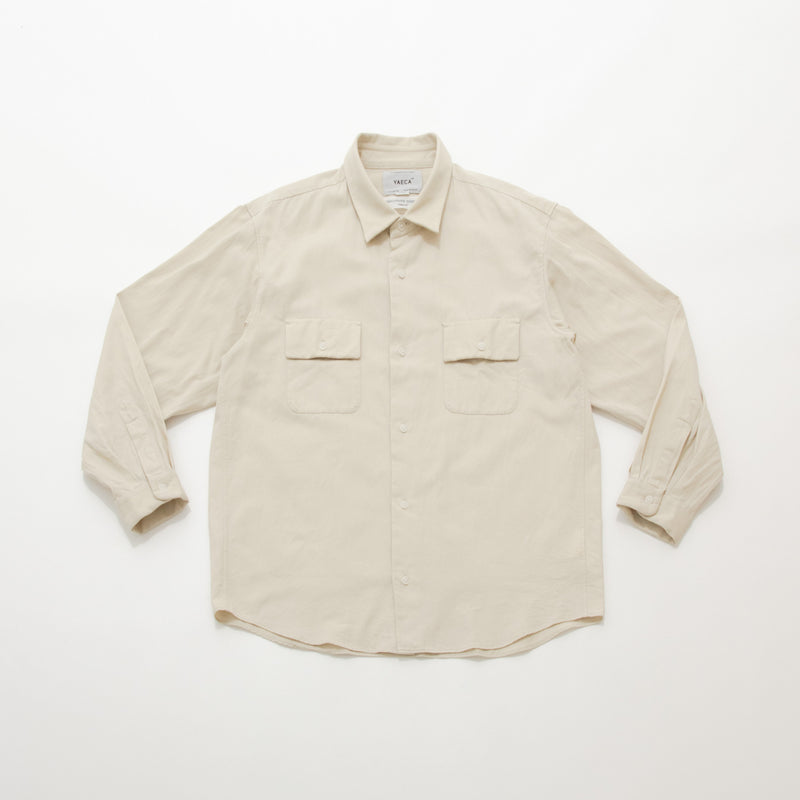Button Shirt Wide with Flap Pocket
