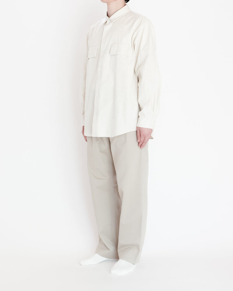 Button Shirt Wide with Flap Pocket