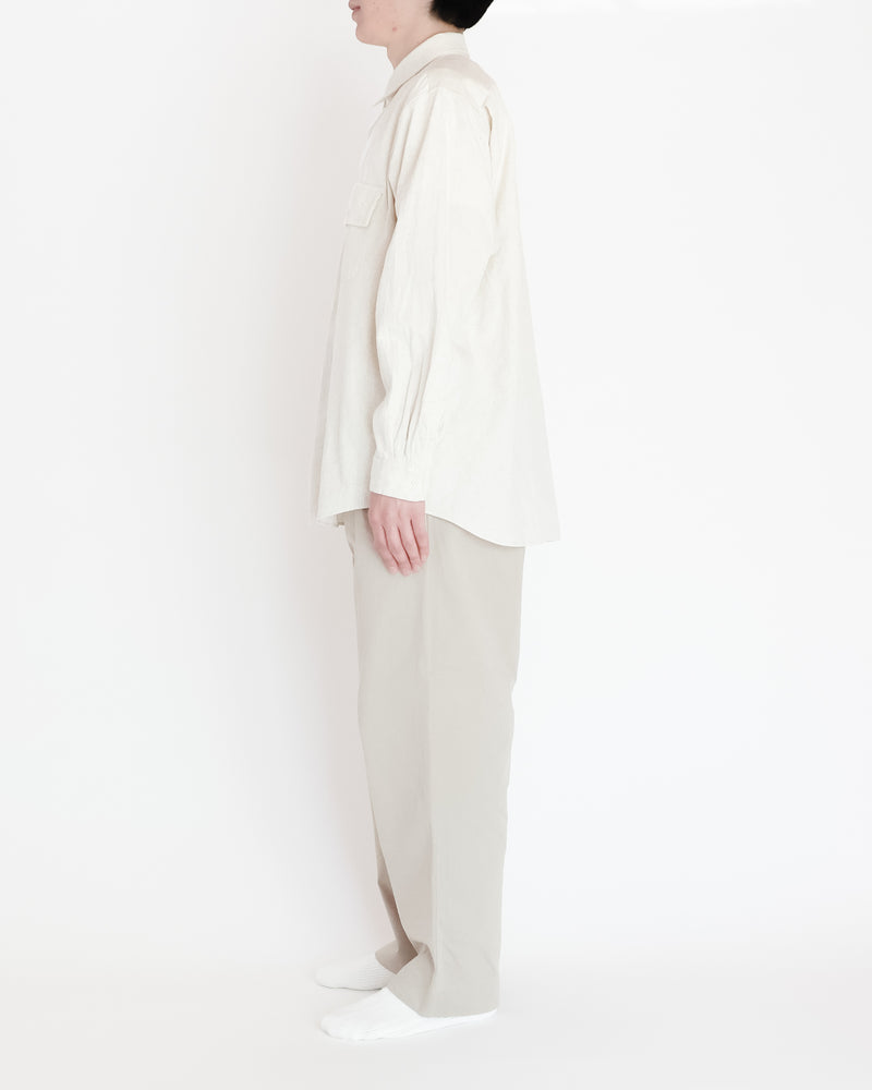 Button Shirt Wide with Flap Pocket