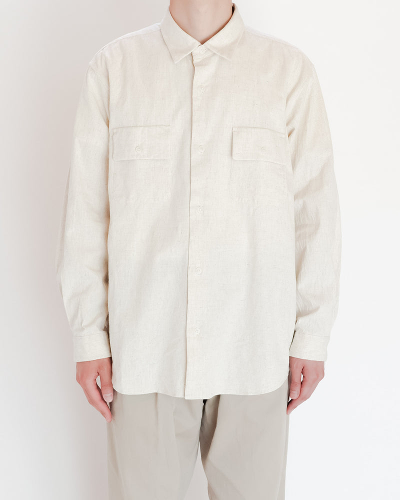 Button Shirt Wide with Flap Pocket