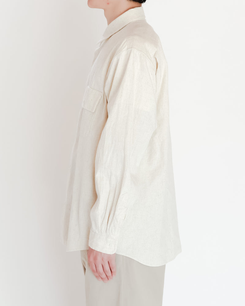 Button Shirt Wide with Flap Pocket