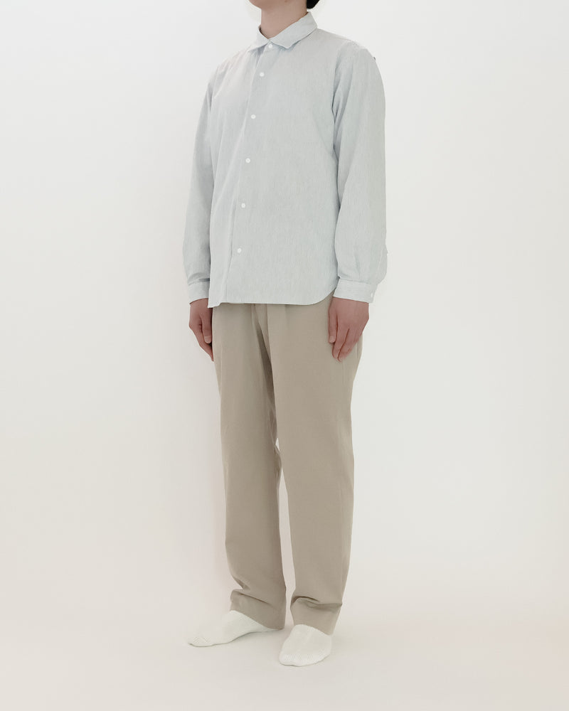 Chino Cloth Trousers Tuck Tapered