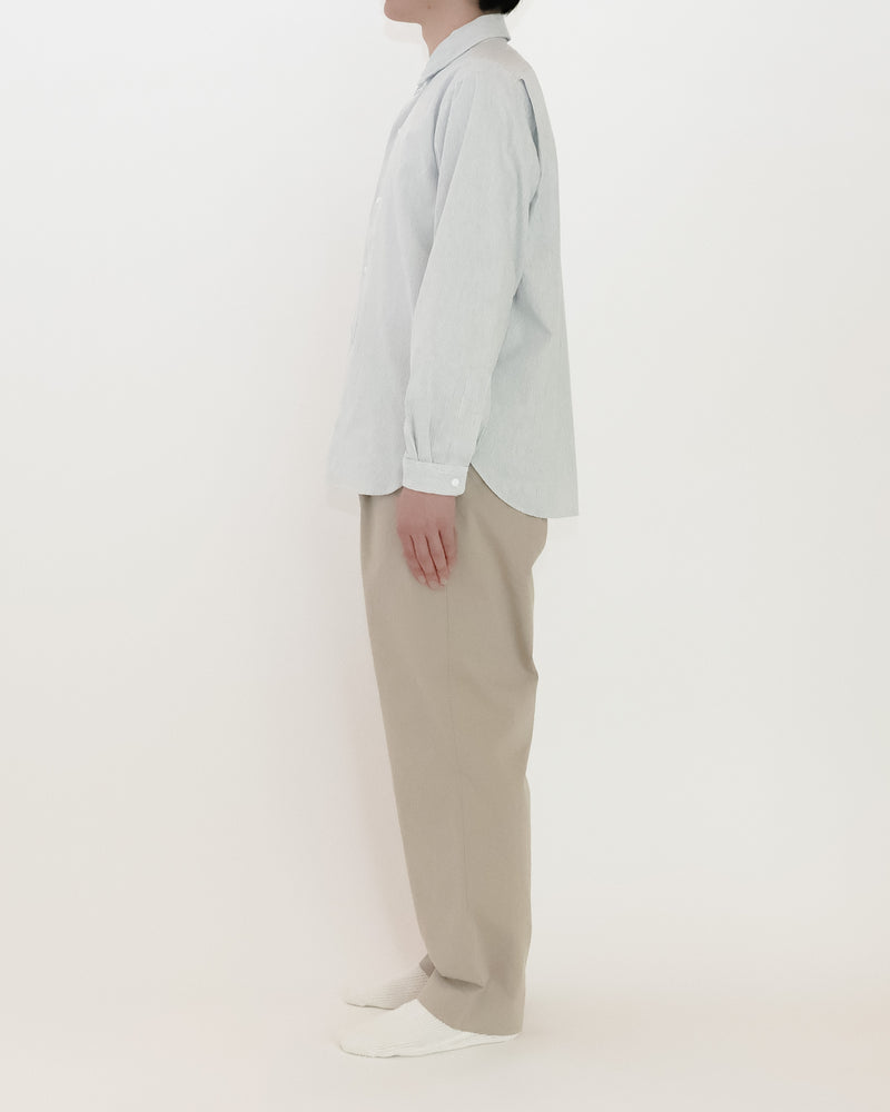 Chino Cloth Trousers Tuck Tapered