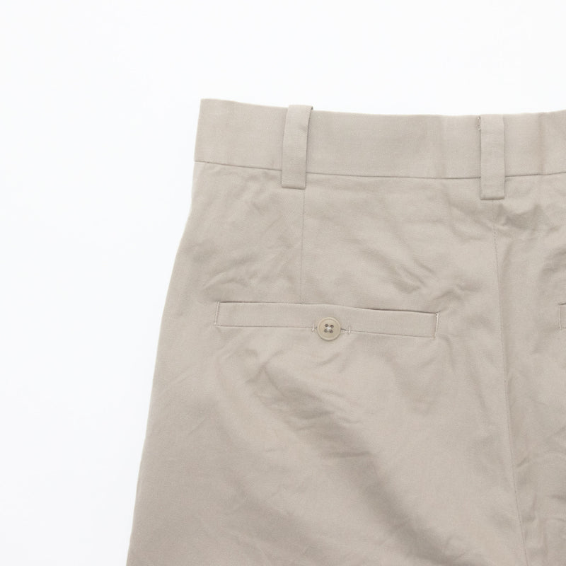 Chino Cloth Trousers Two Tuck Tapered