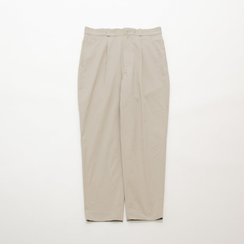 Chino Cloth Trousers Tuck Tapered