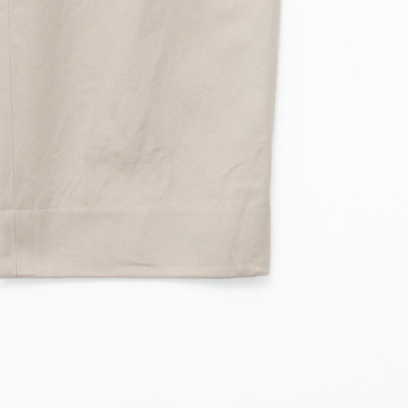 Chino Cloth Trousers Tuck Tapered