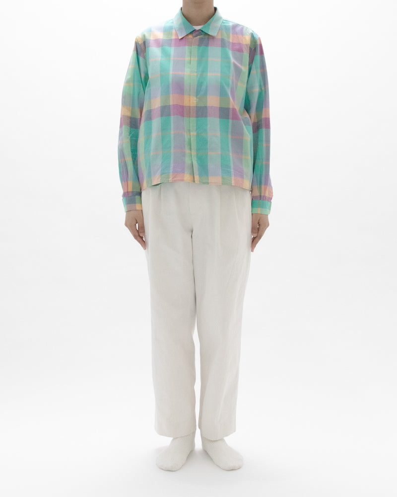 Madras Check Comfort Shirt Square Short