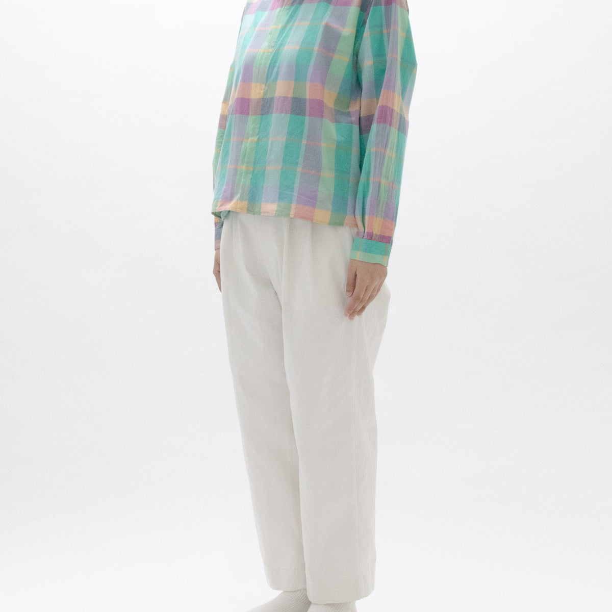 Madras Check Comfort Shirt Square Short – YAECAYA