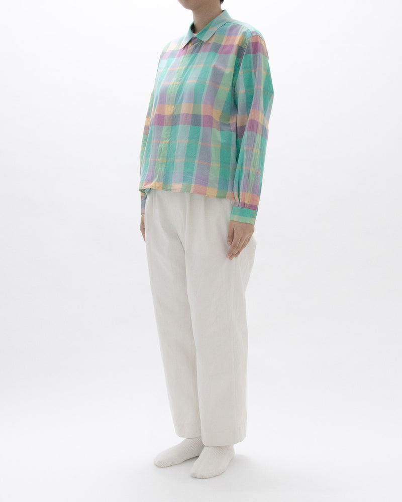 Madras Check Comfort Shirt Square Short