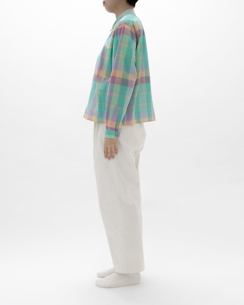 Madras Check Comfort Shirt Square Short