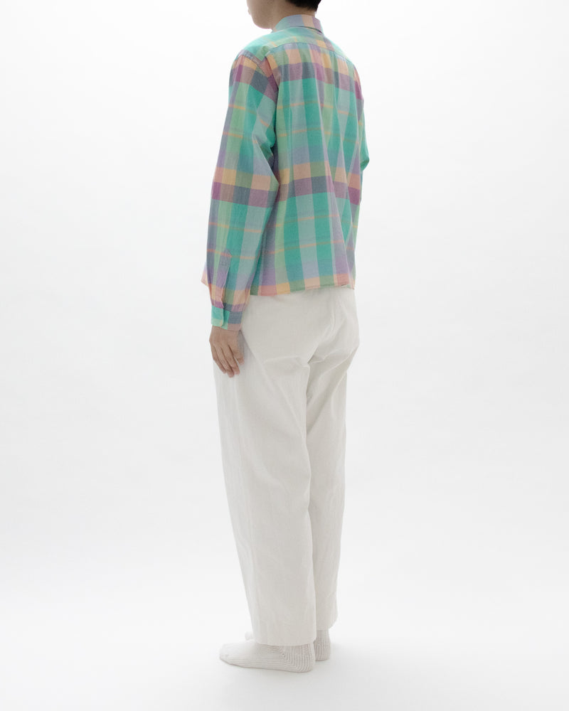 Madras Check Comfort Shirt Square Short