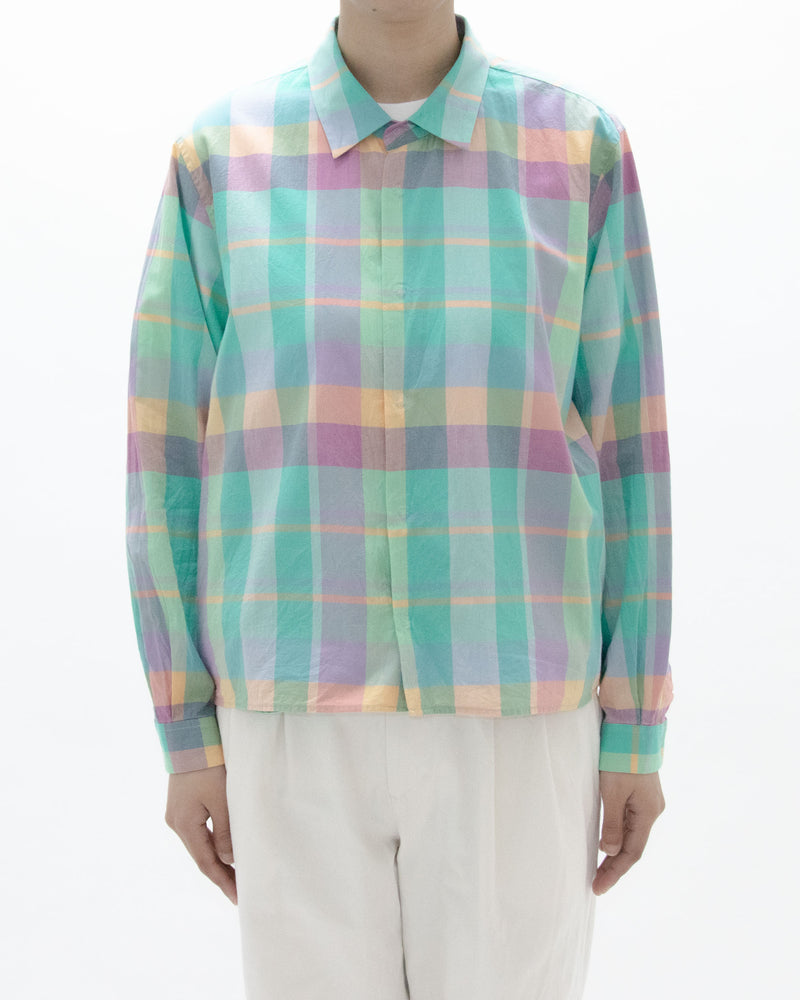 Madras Check Comfort Shirt Square Short