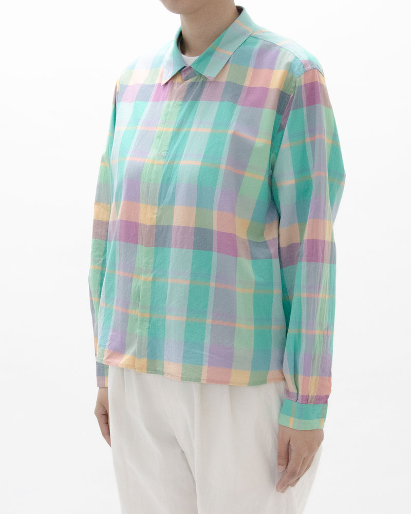 Madras Check Comfort Shirt Square Short