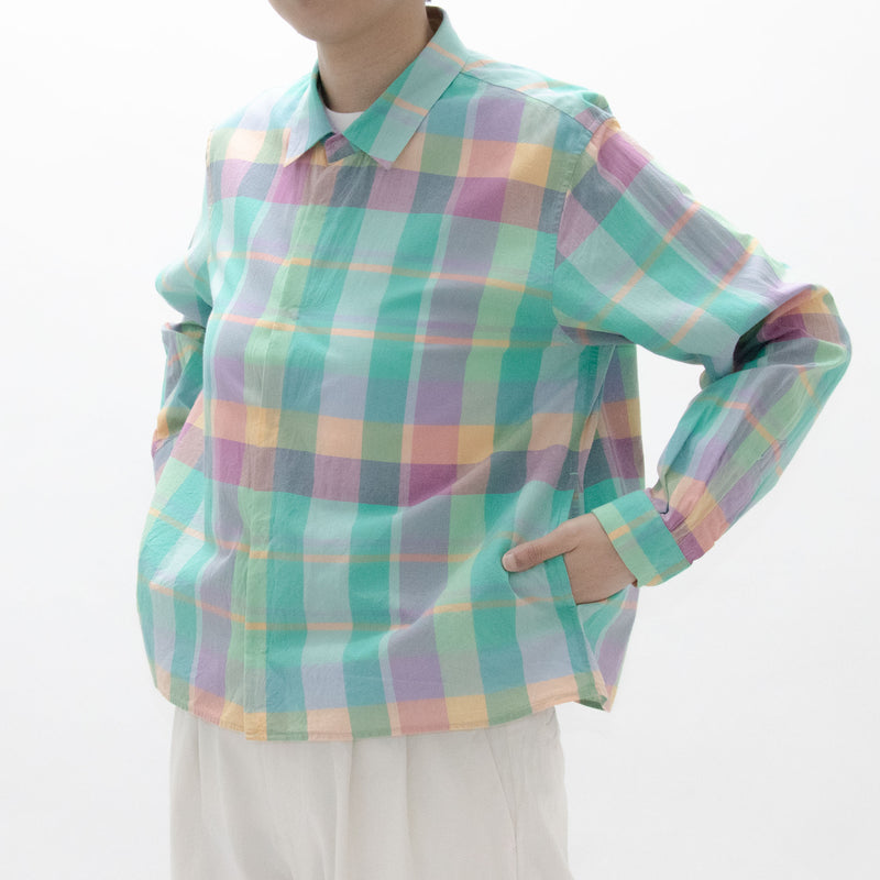 Madras Check Comfort Shirt Square Short