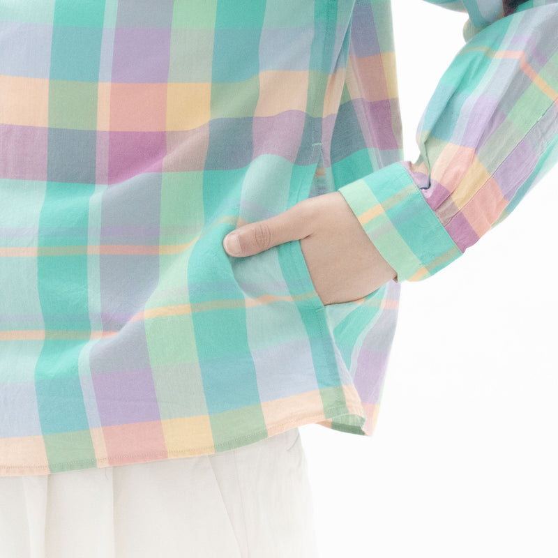 Madras Check Comfort Shirt Square Short