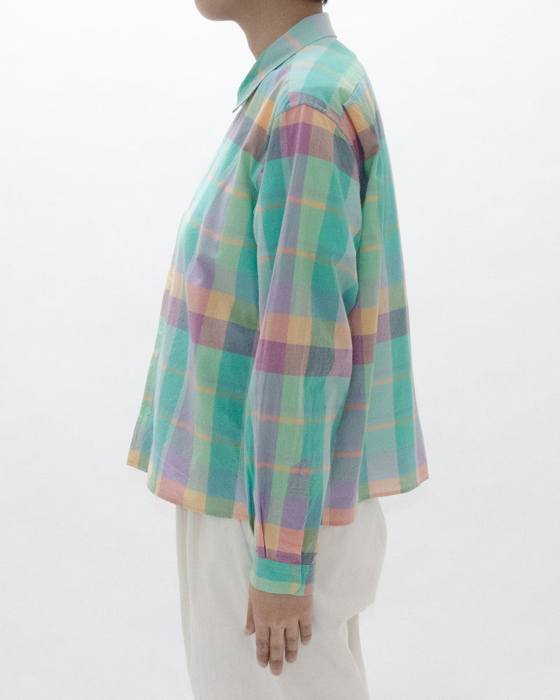 Madras Check Comfort Shirt Square Short