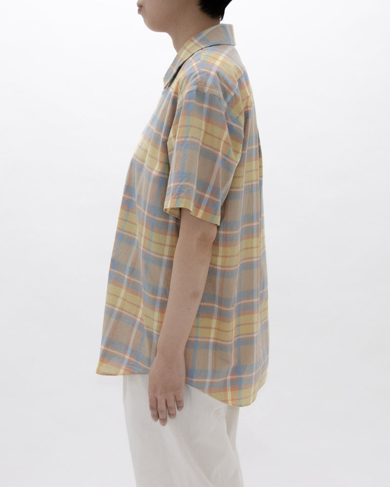Madras Check Comfort Shirt Wide Short Sleeve