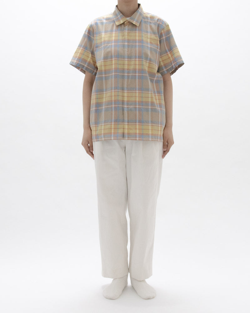 Madras Check Comfort Shirt Square Short Sleeve