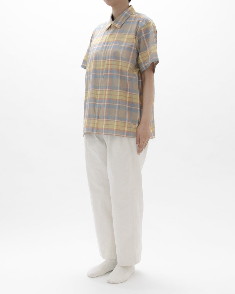 Madras Check Comfort Shirt Square Short Sleeve