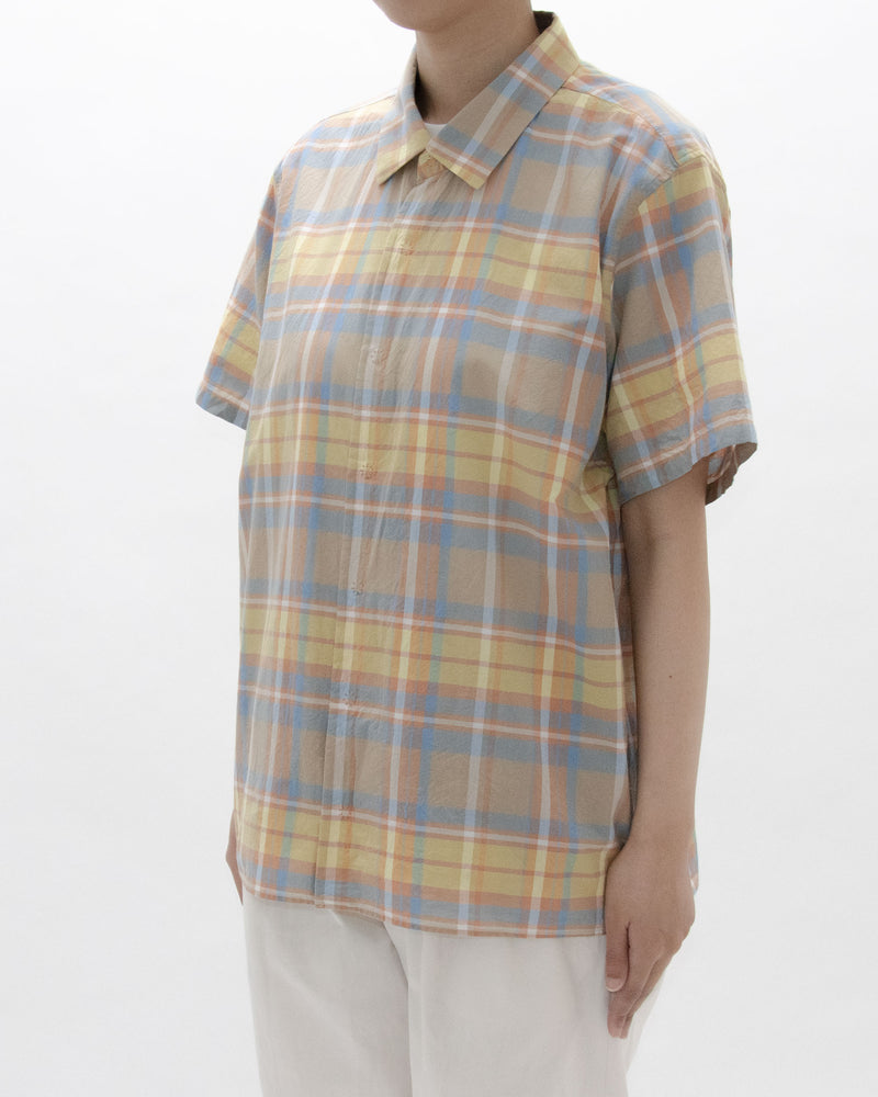 Madras Check Comfort Shirt Square Short Sleeve