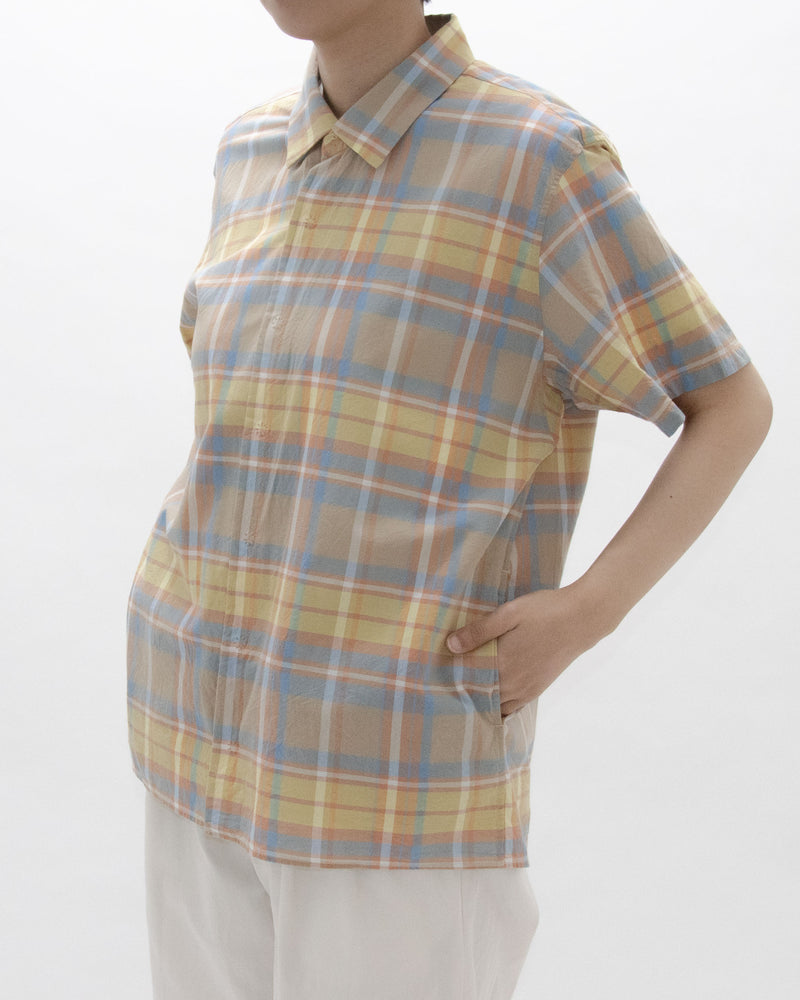 Madras Check Comfort Shirt Square Short Sleeve