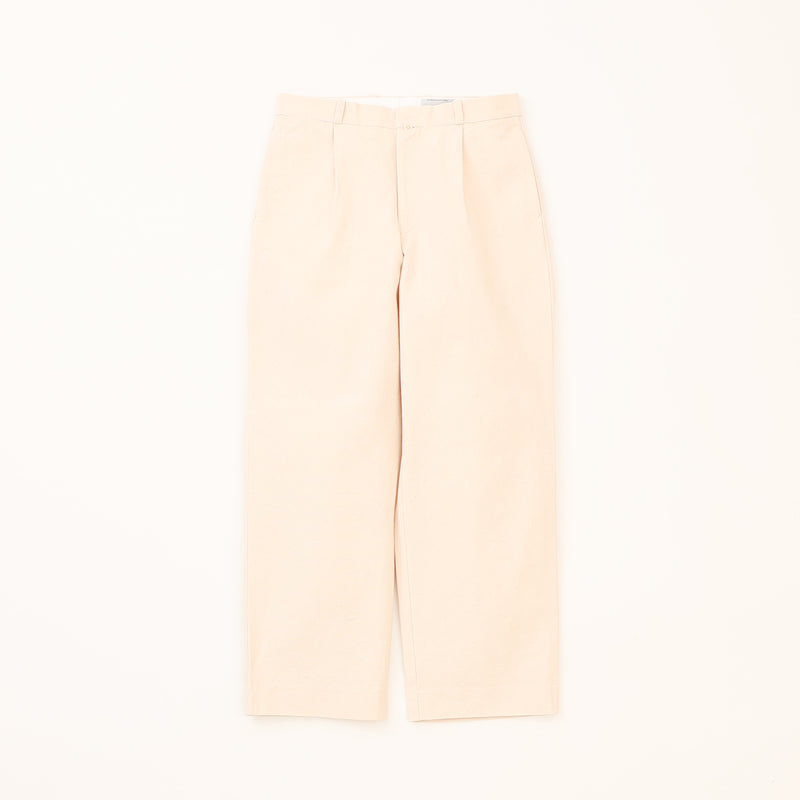 Cotton Duck Tuck Straight Trousers