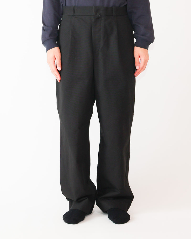 Cotton Duck Tuck Straight Trousers