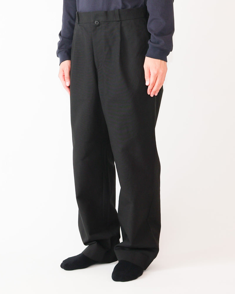 Cotton Duck Tuck Straight Trousers